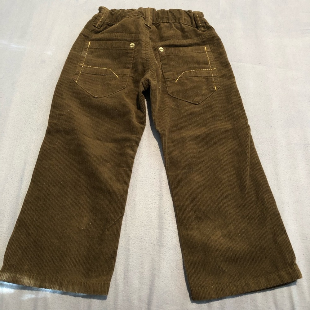 Next Dark Brown Corduroy Pants Button Closure - Picture 3 of 3